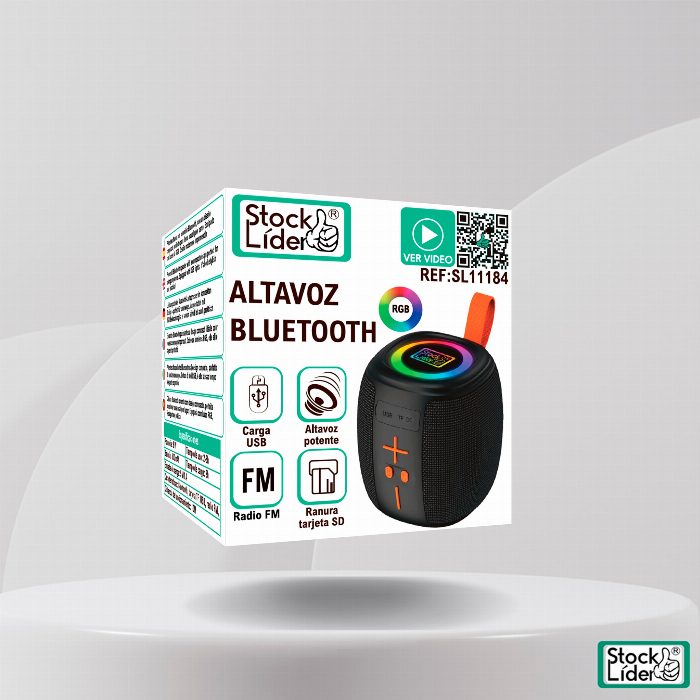 Coluna Bluetooth com iluminação RGB