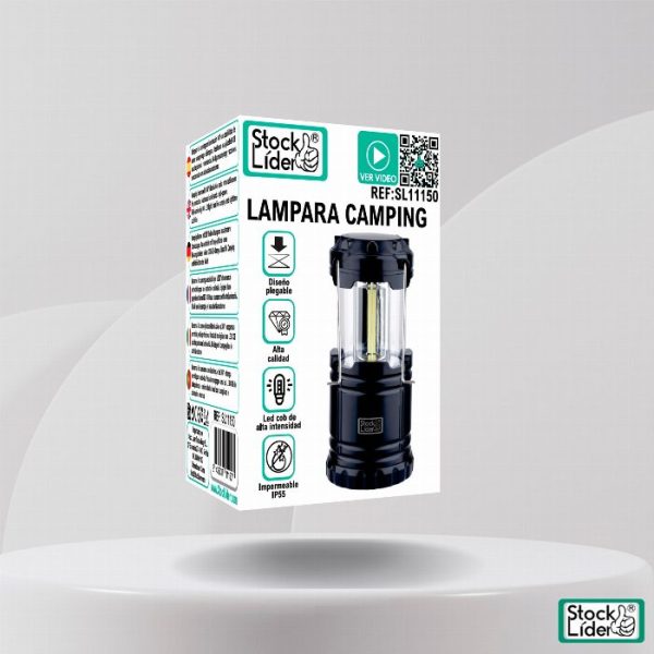 Candeeiro de Campismo Retrátil LED COB 700 Lúmens (10W / IP55 / 3x AA)