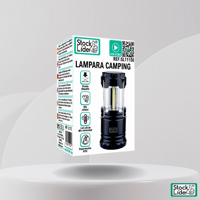 Candeeiro de Campismo Retrátil LED COB 700 Lúmens (10W / IP55 / 3x AA)