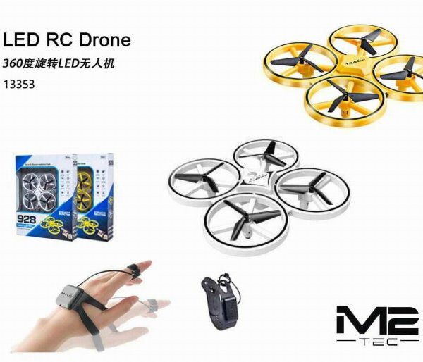 Drone RC comandado por gestos com iluminação LED RGB