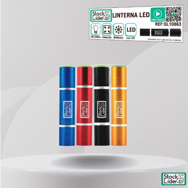 Pack 12 Lanternas LED Compactas em Alumínio (150 Lúmens / Bateria AA)