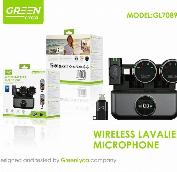 Microfone Lavalier sem fio