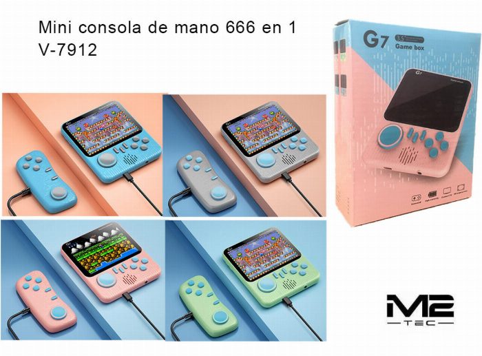 Consola de jogos portátil mini retro 666 em 1