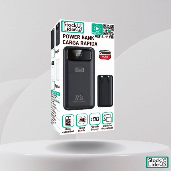 Power Bank de carregamento rápido 20.000 mAh