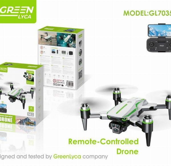 Drone de Comando com Motor sem Escova - Câmara HD 1080P e Design Dobrável
