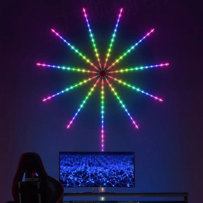 Fita LED Efeito Fogos de Artifício com Comando e Controlo por Aplicação Móvel (USB)