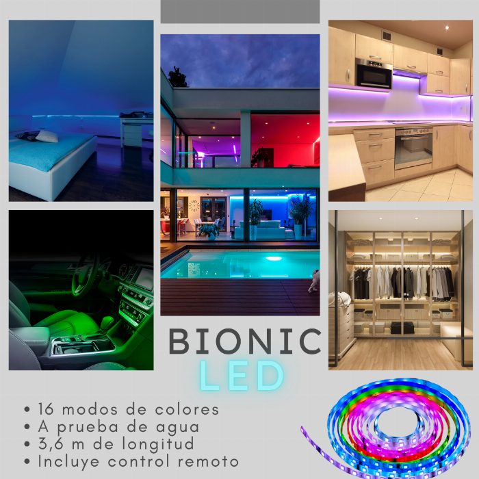 Fita LED Flexível Starlyf Bionic Tape Light 3,6m RGB (IP65 / USB / Comando / Sensor de Som)