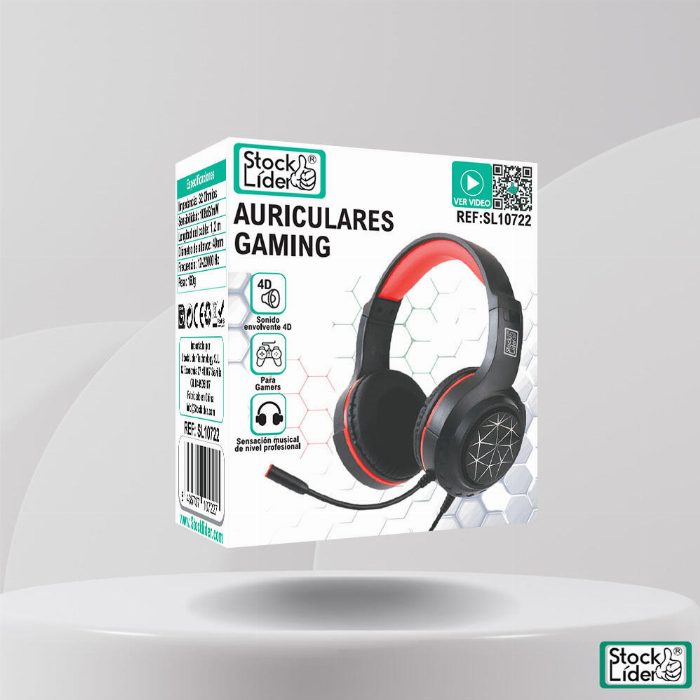 Auscultadores Gaming com microfone ajustável