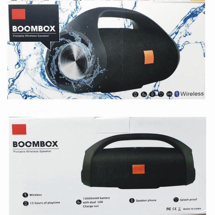 Coluna Bluetooth Boombox portátil