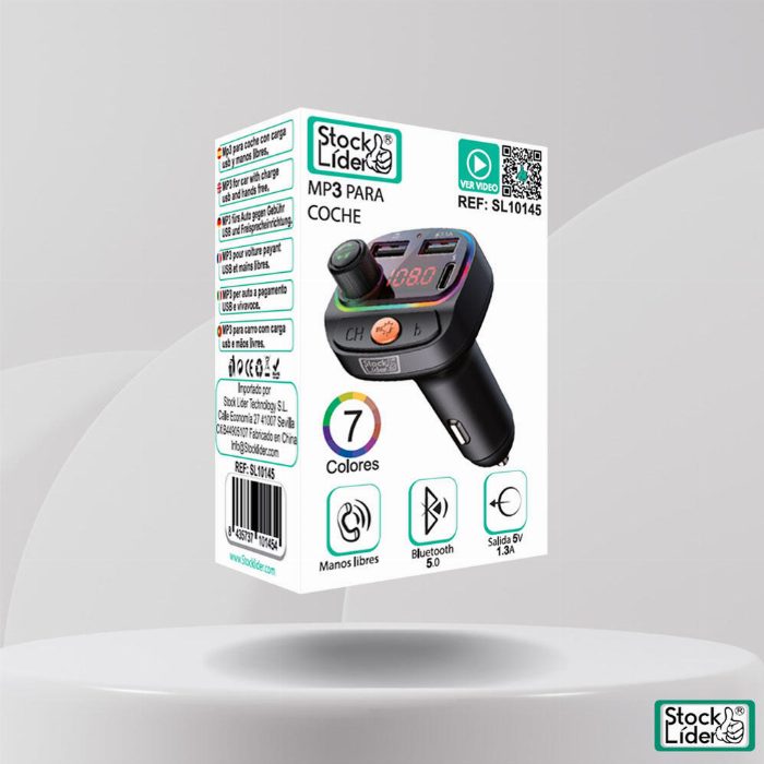Transmissor MP3 para carro com iluminação LED