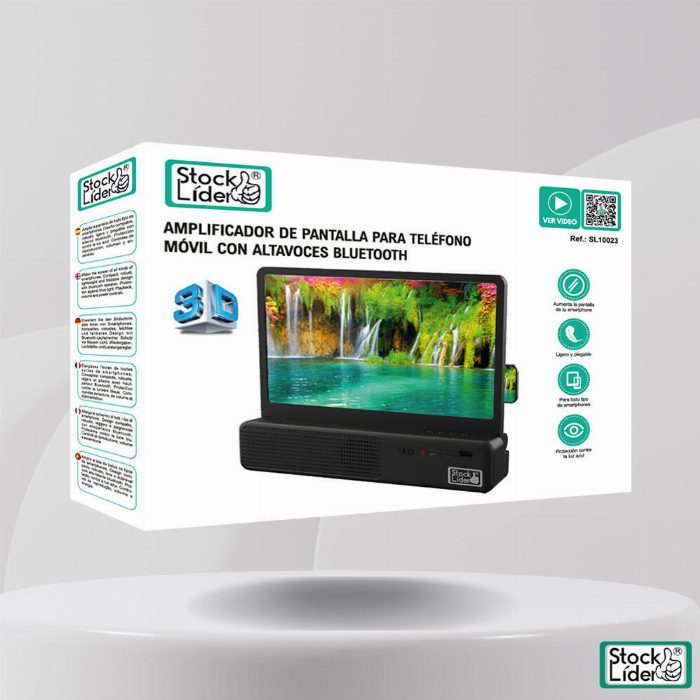 Amplificador de ecrã portátil com coluna Bluetooth