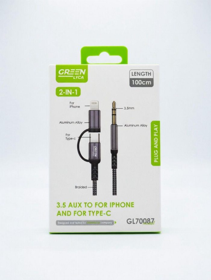 3.5 aux para iphone e para o tipo c