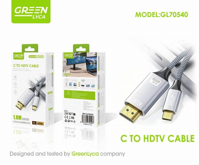 Cabo USB-C para HDMI 8K (1,8 m)