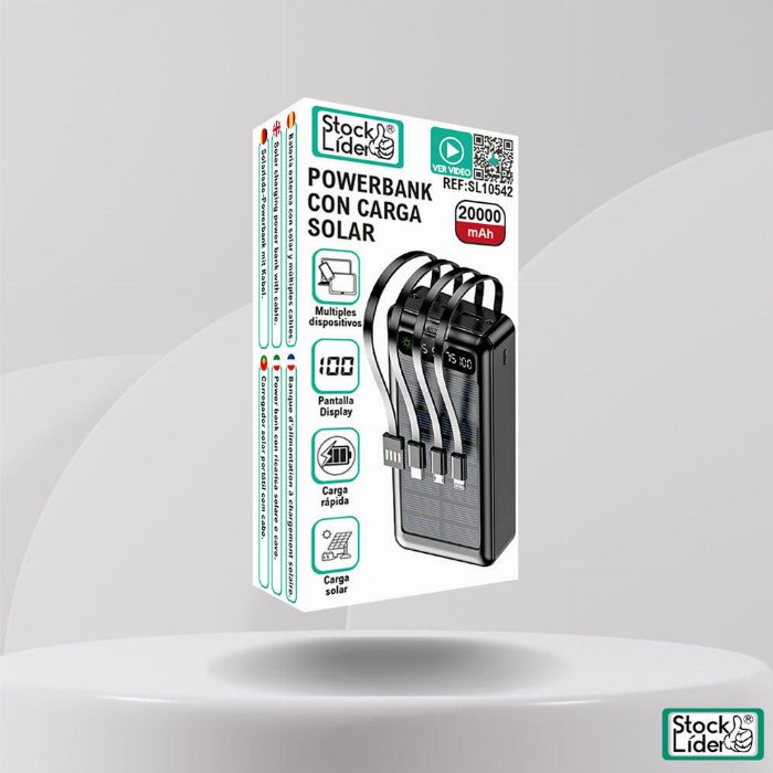 Power Bank Solar 20.000 mAh