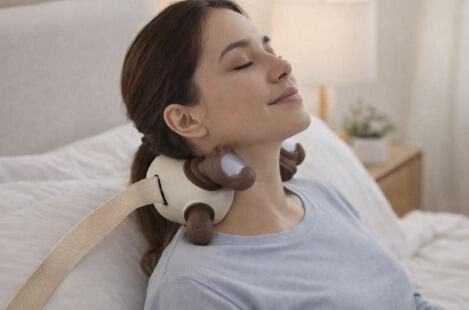 Massajador cervical com efeito de massagem manual