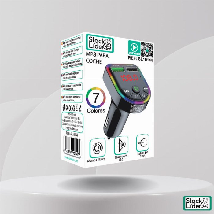 Transmissor MP3 para carro com iluminação LED