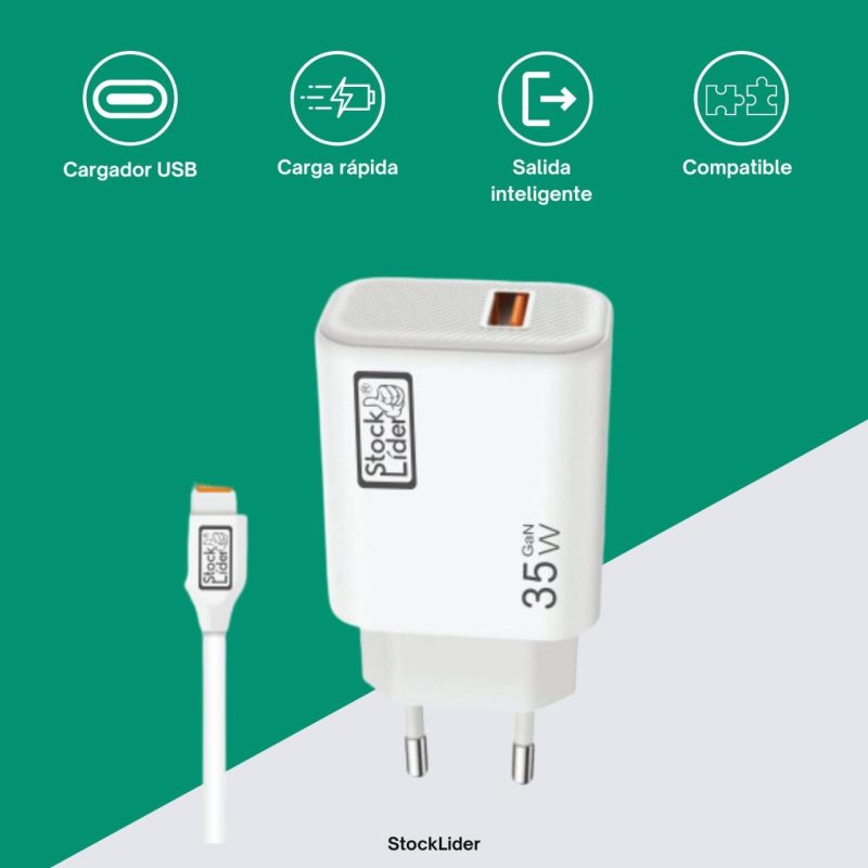 Carregador USB + Cabo tipo iPhone