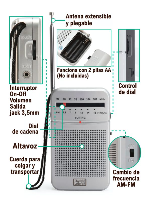 Rádio AM-FM portátil