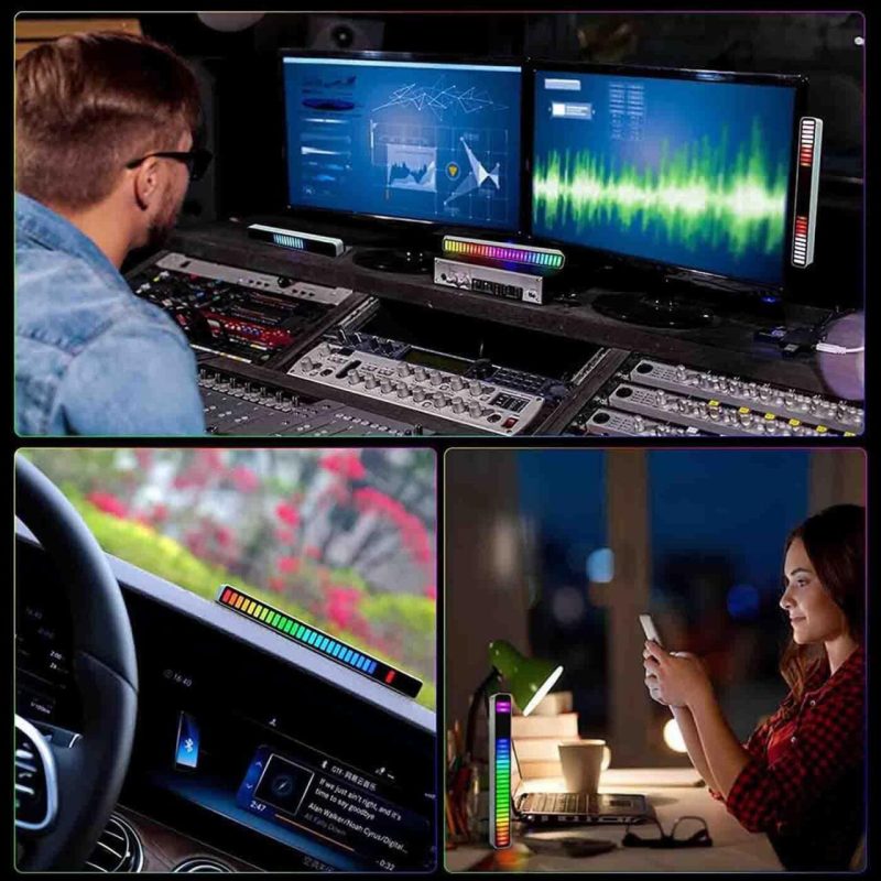 Barra LED com ritmo musical