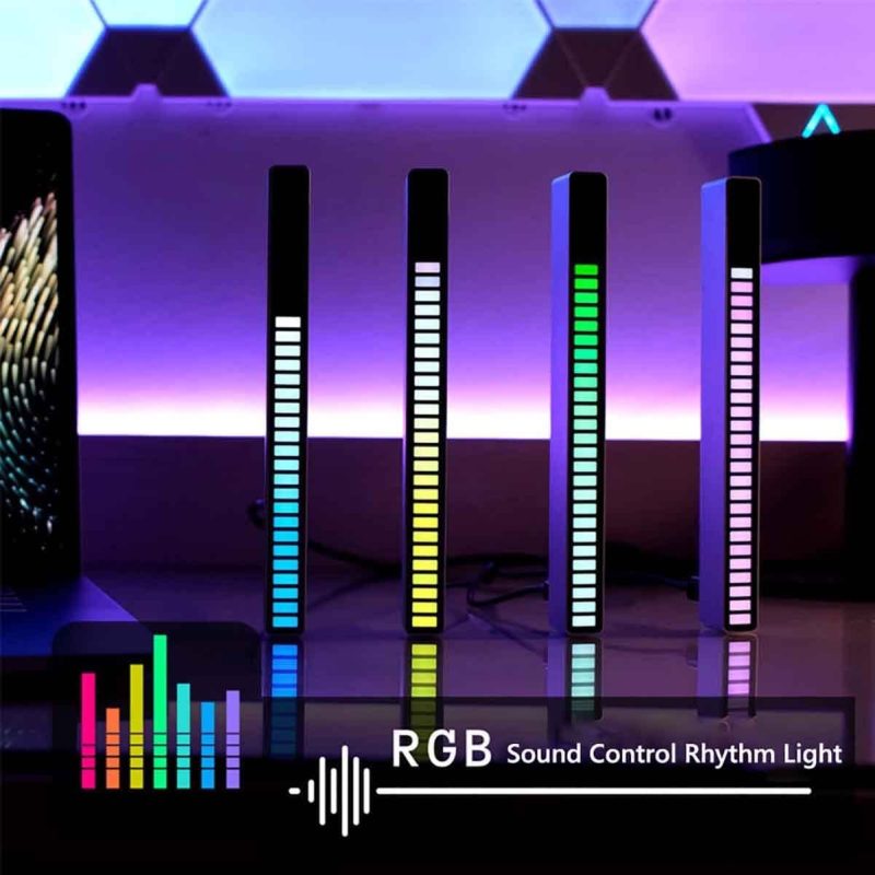 Barra LED com ritmo musical