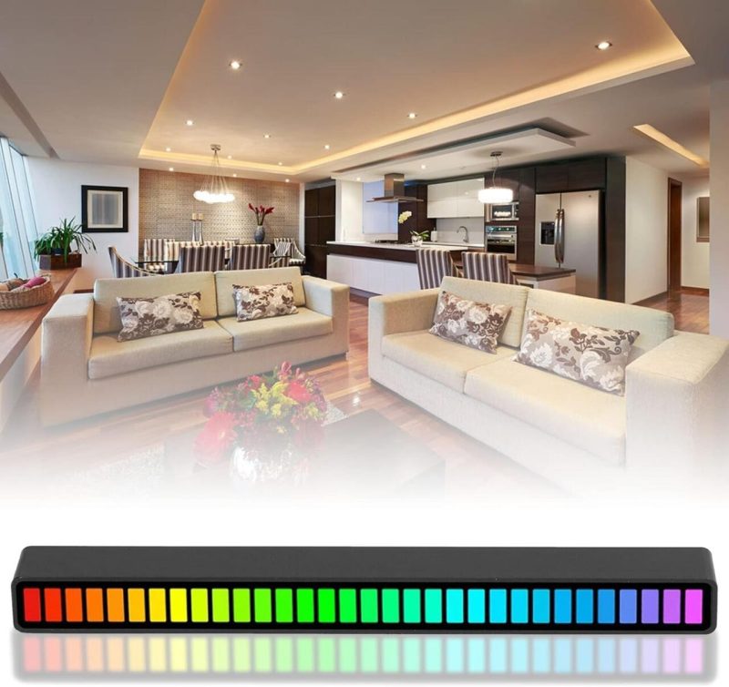 Barra LED com ritmo musical