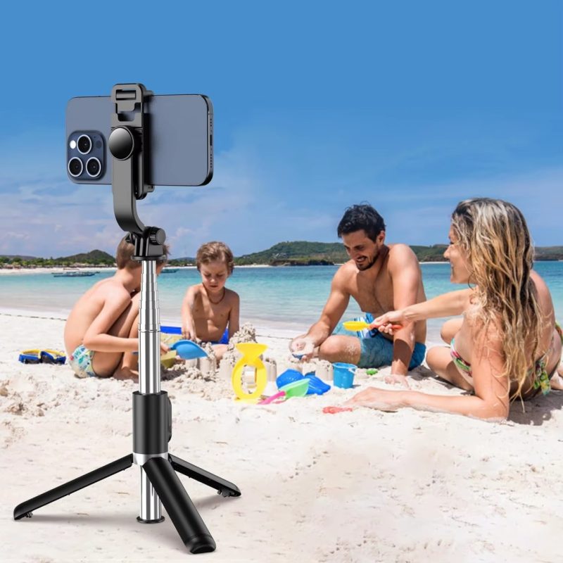 Vara de selfie Q02 extensível com suporte estável