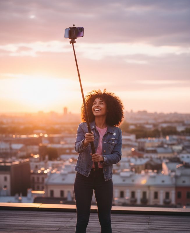 Palo selfie tripé