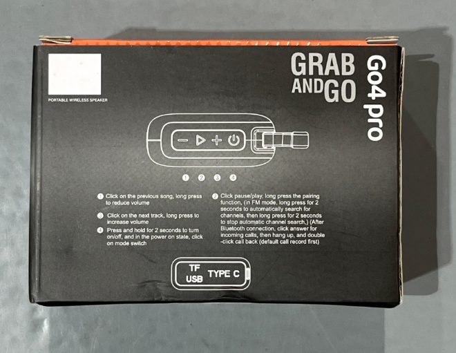 Coluna portátil GO4 PRO com som premium e design resistente
