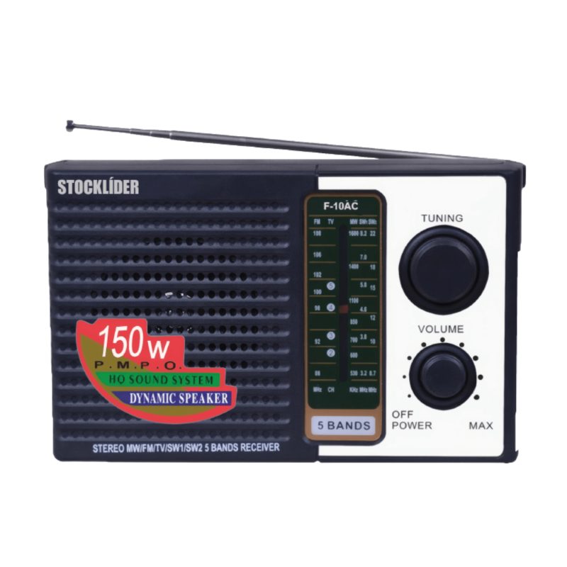 Rádio portátil com 5 bandas