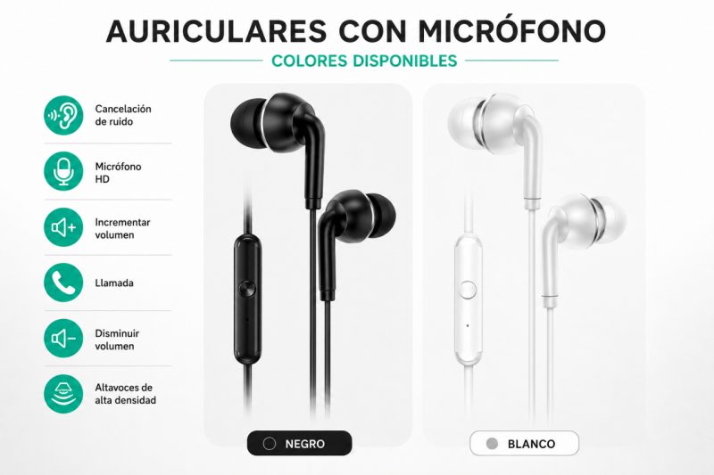 Auriculares com microfone