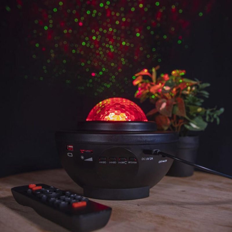 Estrelas do projetor LED Galaxy com alto-falante Bluetooth, direção de distância, temporizador e luz noturna infantil