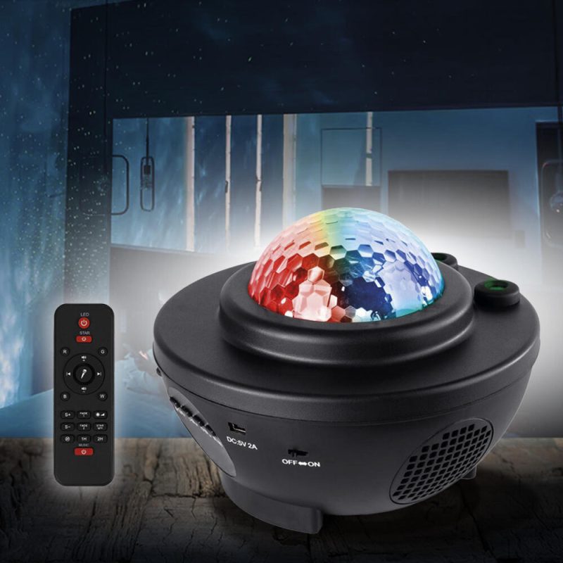 Estrelas do projetor LED Galaxy com alto-falante Bluetooth, direção de distância, temporizador e luz noturna infantil